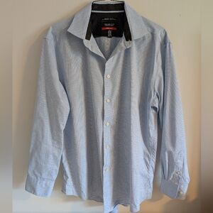 Kenneth Cole Light Blue Micro-Pattern Dress Shirt